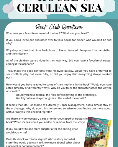 BOOK CLUB QUESTIONS FOR THE HOUSE IN THE CERULEAN SEA