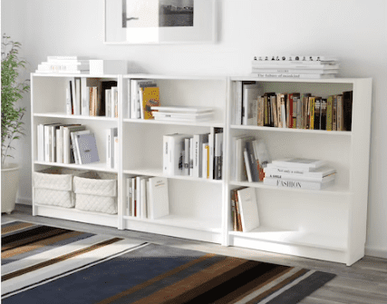 white bookshelves ikea